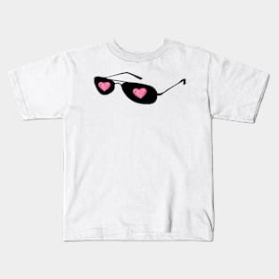 Love Heart Sunglasses Kids T-Shirt